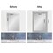Amanti Art Mirror Makeover Bathroom Mirror Frame Border Kit - Fully Assembled Peel and Stick Frame - Mirror NOT Included - Vista Brushed Nickel Trim